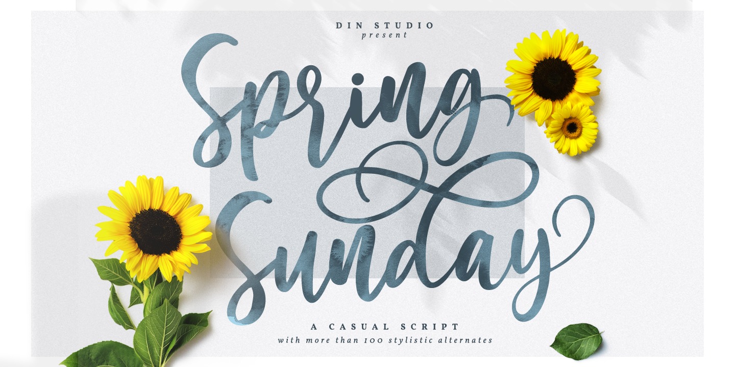Beispiel einer Spring Sunday-Schriftart